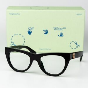 NEW Off-White STYLE 4 AF 11000 Black Blue Block Unisex Cat Eye Eyeglasses